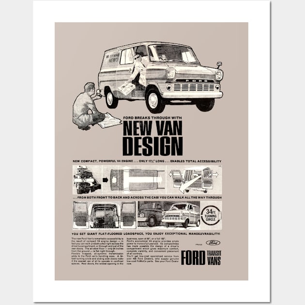 FORD TRANSIT - advert Wall Art by Throwback Motors